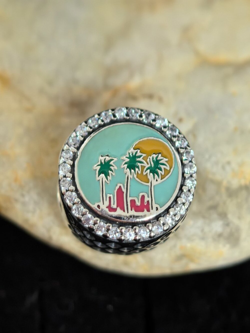 Pandora Miami Beach Bead Charm Pendant, S925 Silver Jewelry (Women's)
